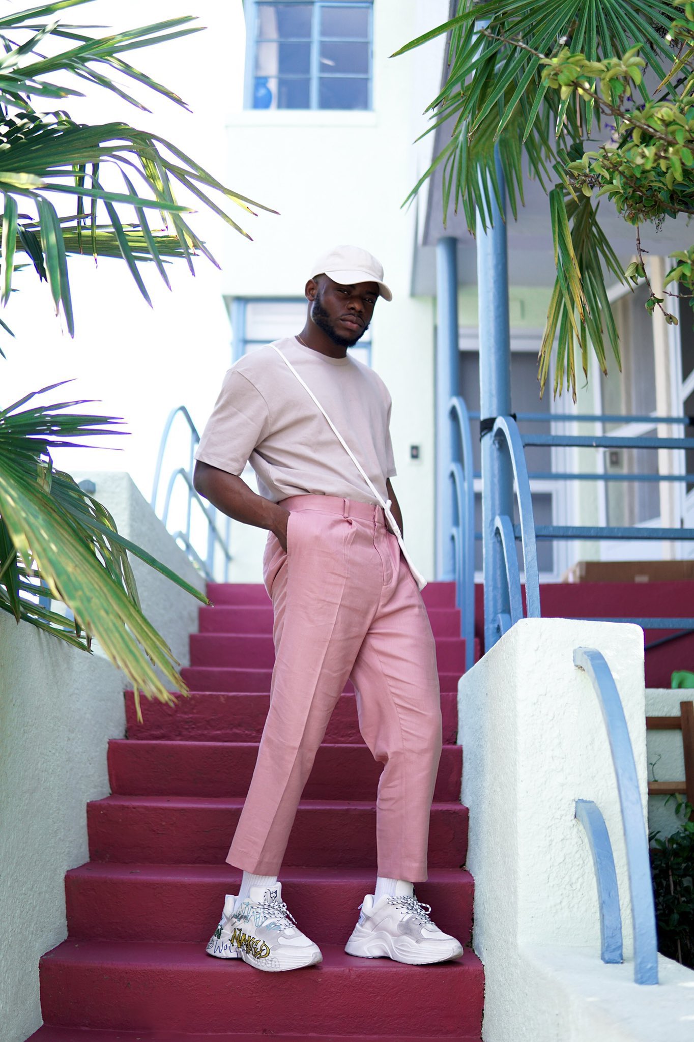 men in pink